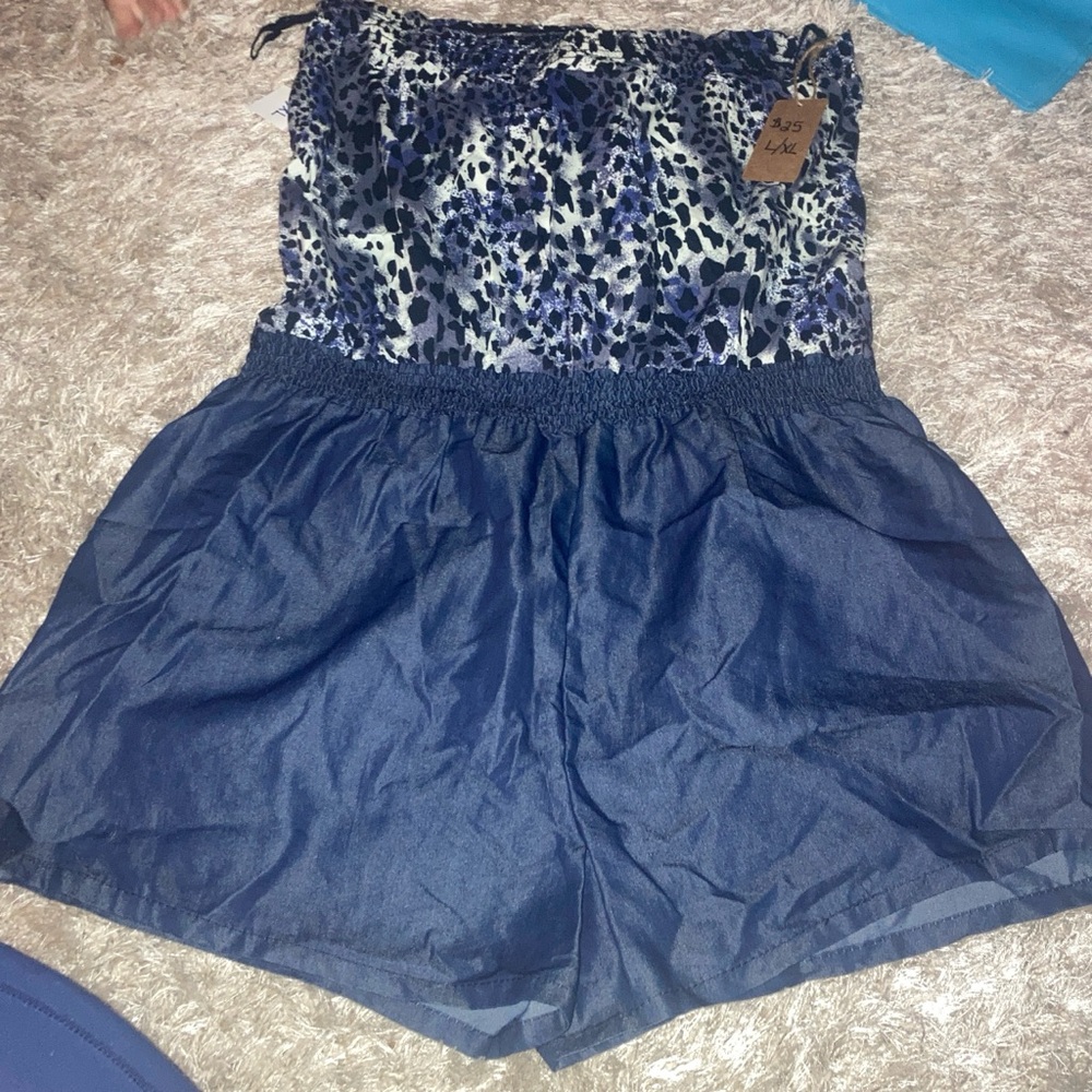 Leopard Shorts romper